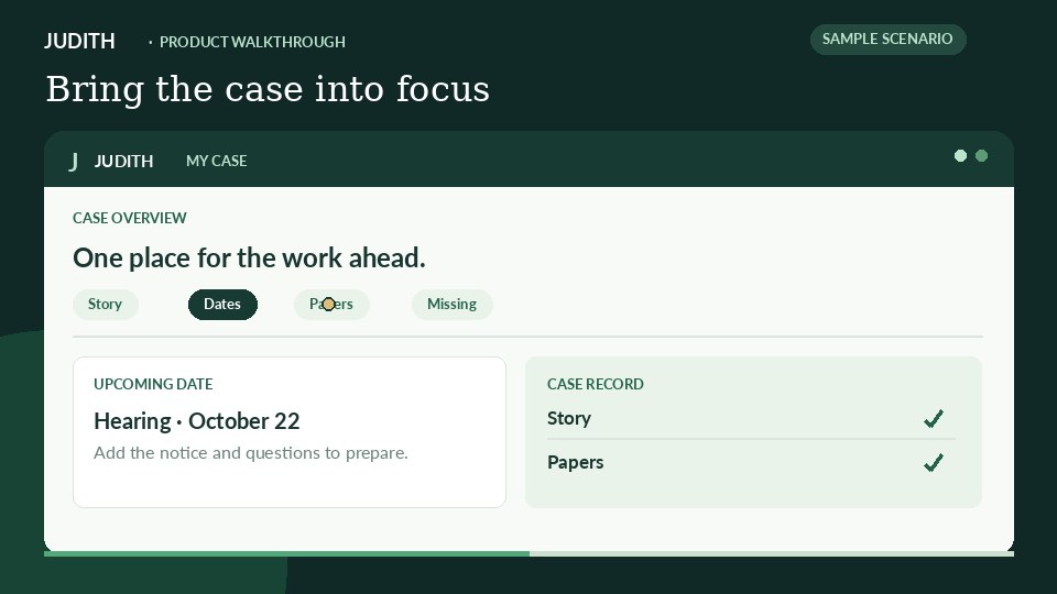 Sample My Case walkthrough